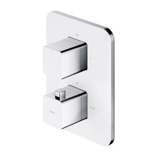 Смеситель для ванны та душу с термостатом Omnires Parma chrome/white (PM7436CRB)