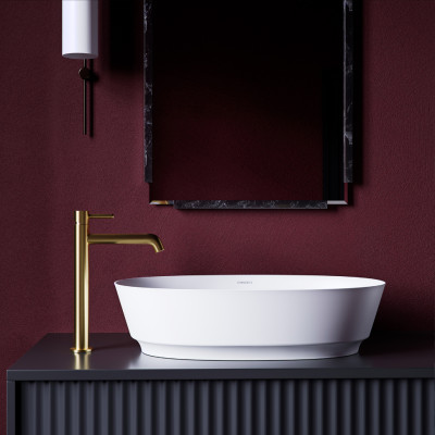 Смеситель для умывальника Omnires Y brushed gold высокий (Y1212GLB) Смеситель для умывальника Omnires Y brushed gold высокий (Y1212GLB)