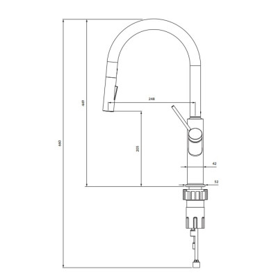 Смеситель для кухни Omnires Bend brushed copper (BE6455CPB) Смеситель для кухни Omnires Bend brushed copper (BE6455CPB)