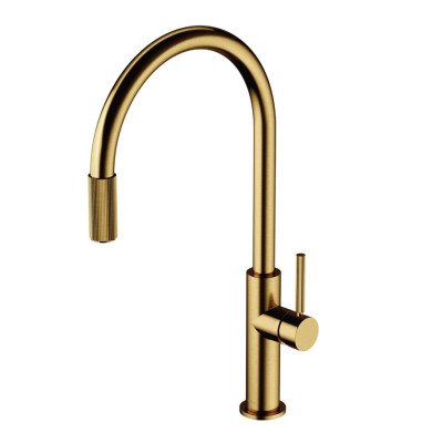 Змішувач для кухни Omnires Switch з функцією фільтра для води, brushed gold (SW9057-FD1GLB)