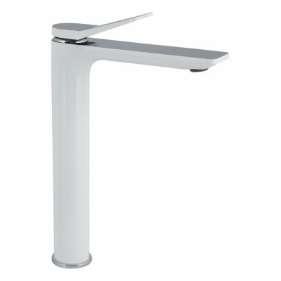 Змішувач для раковини Qtap Presto високий QTPRE269CRW45577 Chrome/White