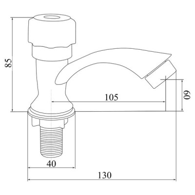 Кран на одну воду для раковины Brinex BW 0221 Кран на одну воду для раковины Brinex BW 0221