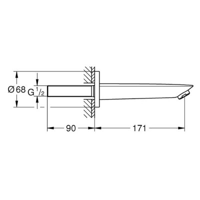 Вилив для ванни Grohe Bau Cosmopolitan 13255001