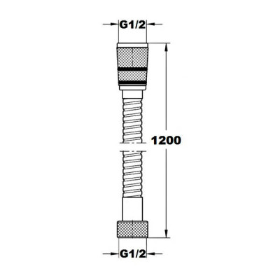 Душовий шланг Paffoni ZFLO 030 CR 1,2 м Душовий шланг Paffoni ZFLO 030 CR 1,2 м