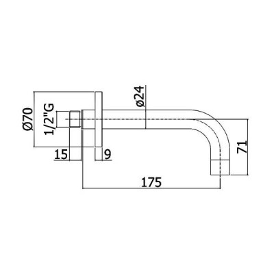 Вилив для ванни Paffoni Light ZBOC139HGSP Вилив для ванни Paffoni Light ZBOC139HGSP