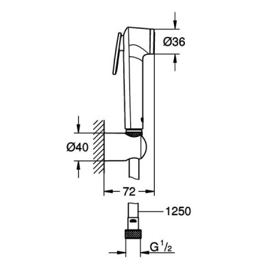 Гігієнічний душ Grohe Tempesta-F Trigger Spray 30 1025302431 чорний матовий Гігієнічний душ Grohe Tempesta-F Trigger Spray 30 1025302431 чорний матовий