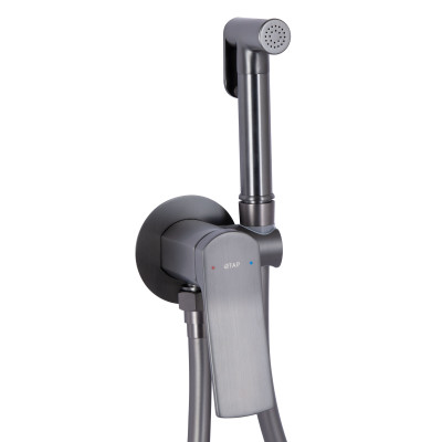 Набор для гигиенического душа Qtap Slavonice округлый QTSLA262GMB45916 Gunmetal Black PVD Набор для гигиенического душа Qtap Slavonice округлый QTSLA262GMB45916 Gunmetal Black PVD