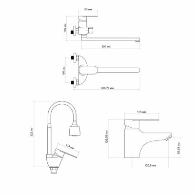 Набор смесителей Lidz Tani (001F1+0052+008F4) Набор смесителей Lidz Tani (001F1+0052+008F4)