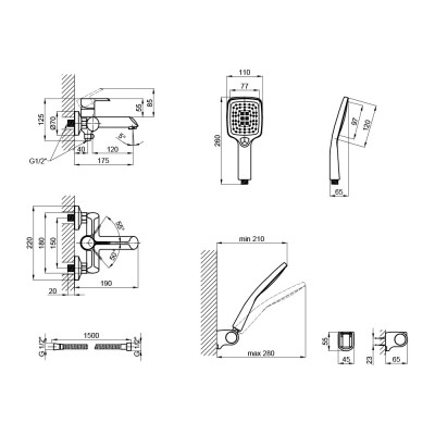 Змішувач для ванни Qtap Grand (з душовим гарнітуром) QTGRAWCR006 Chrome/White Змішувач для ванни Qtap Grand (з душовим гарнітуром) QTGRAWCR006 Chrome/White