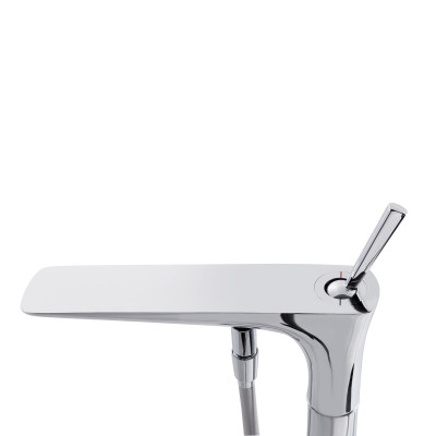 Змішувач для ванни Qtap Podlaha підлоговий (з душовим гарнітуром) QT19103VDC Chrome Змішувач для ванни Qtap Podlaha підлоговий (з душовим гарнітуром) QT19103VDC Chrome