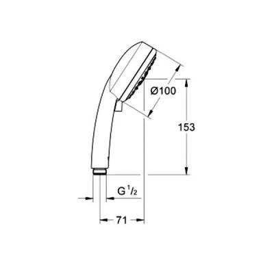 Ручний душ Grohe Tempesta Cosmopolitan 100 27575002 хром Ручний душ Grohe Tempesta Cosmopolitan 100 27575002 хром