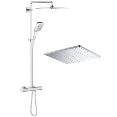 Душова система Grohe Rainshower SmartActive Cube 26652000 з термостатом, хром