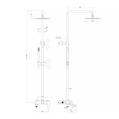 Душова система Paffoni Blu ZCOL632NO