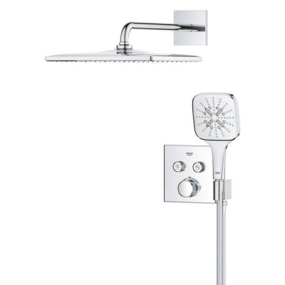 Душова система прихованого монтажу Grohe Grohtherm SmartControl 34865000 з термостатом, на 2 виходи, хром Душова система прихованого монтажу Grohe Grohtherm SmartControl 34865000 з термостатом, на 2 виходи, хром