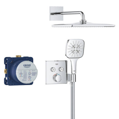 Душова система прихованого монтажу Grohe Grohtherm SmartControl 34865000 з термостатом, на 2 виходи, хром Душова система прихованого монтажу Grohe Grohtherm SmartControl 34865000 з термостатом, на 2 виходи, хром