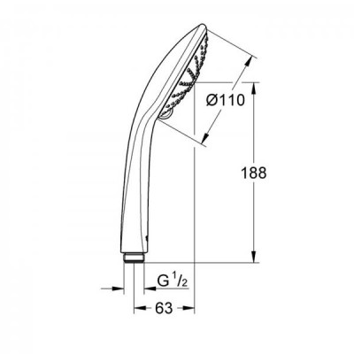 Ручний душ Grohe Euphoria 110 Massage 27221000 хром