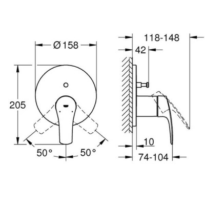 Душова система прихованого монтажу Grohe Tempesta 250 UA26416SC3 Душова система прихованого монтажу Grohe Tempesta 250 UA26416SC3
