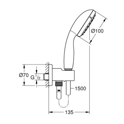 Душова система прихованого монтажу Grohe Tempesta 250 UA26416SC3 Душова система прихованого монтажу Grohe Tempesta 250 UA26416SC3