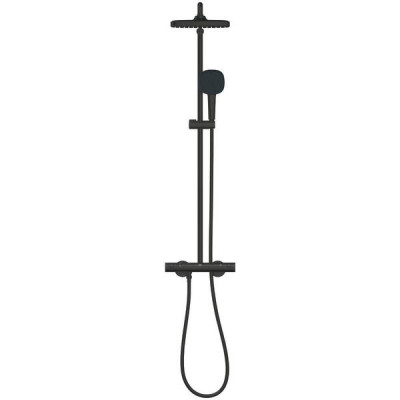 Душова система Grohe Tempesta System 250 Cube 266892431 з термостатом, чорний матовий Душова система Grohe Tempesta System 250 Cube 266892431 з термостатом, чорний матовий