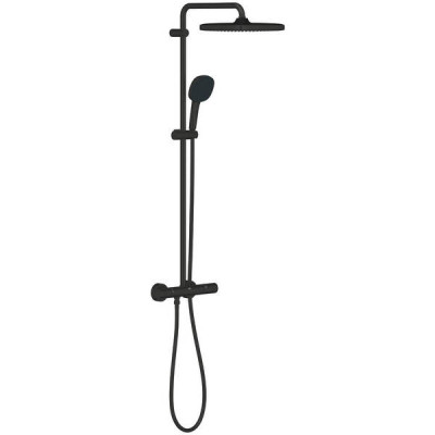 Душова система Grohe Tempesta System 250 Cube 266892431 з термостатом, чорний матовий Душова система Grohe Tempesta System 250 Cube 266892431 з термостатом, чорний матовий