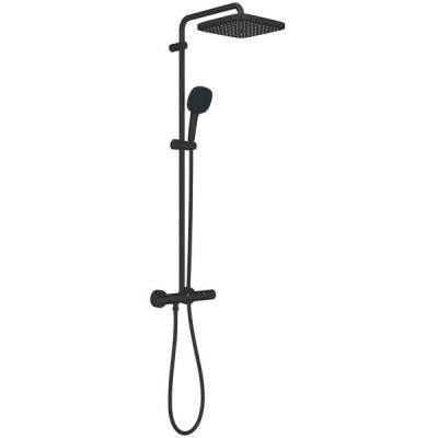 Душова система Grohe Tempesta System 250 Cube 266892431 з термостатом, чорний матовий