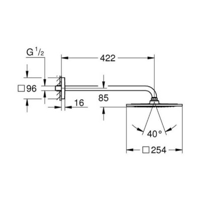 Душова система прихованого монтажу Grohe Grohtherm SmartControl 3450600А з термостатом Душова система прихованого монтажу Grohe Grohtherm SmartControl 3450600А з термостатом