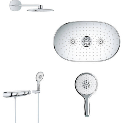 Душова система прихованого монтажу Grohe Rainshower System SmartControl 360 Mono Combi 26446000 з термостатом, хром Душова система прихованого монтажу Grohe Rainshower System SmartControl 360 Mono Combi 26446000 з термостатом, хром