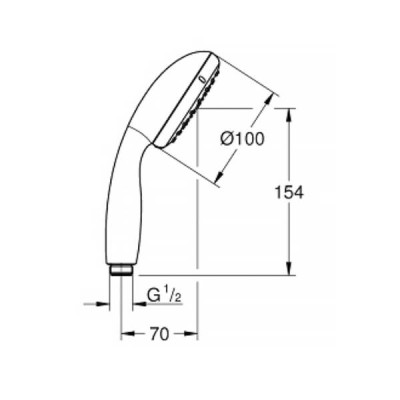 Ручний душ Grohe Tempesta 100 27923001 хром Ручний душ Grohe Tempesta 100 27923001 хром