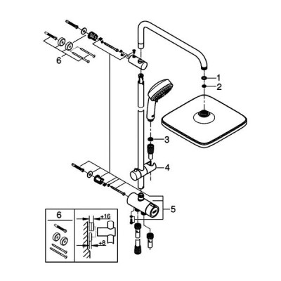 Душова система Grohe Tempesta Cosmopolitan System 250 Cube 26694000 хром Душова система Grohe Tempesta Cosmopolitan System 250 Cube 26694000 хром