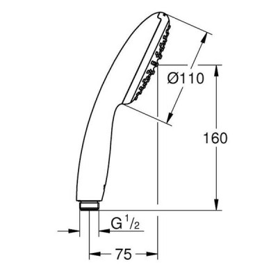 Ручний душ Grohe Tempesta 27852003 1 режим струменю Ручний душ Grohe Tempesta 27852003 1 режим струменю