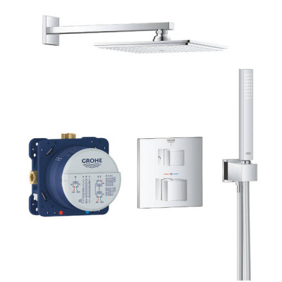 Душова система прихованого монтажу Grohe Grohtherm Cube 34741000 з термостатом, хром