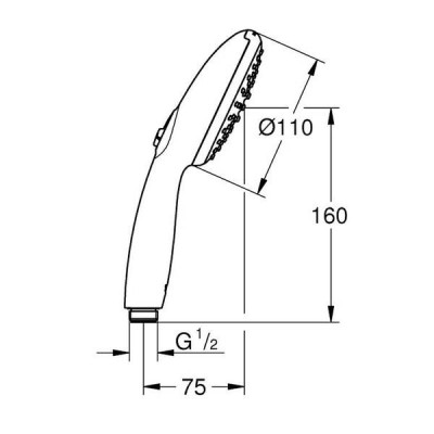 Ручний душ Grohe Tempesta 27597003 2 режими струменю Ручний душ Grohe Tempesta 27597003 2 режими струменю