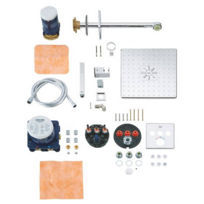 Душова система прихованого монтажу Grohe Grohtherm SmartControl 34706000 з термостатом, хром Душова система прихованого монтажу Grohe Grohtherm SmartControl 34706000 з термостатом, хром