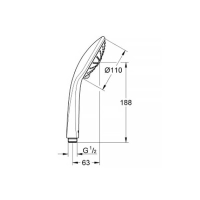 Ручний душ Grohe Euphoria 110 Massage 27221001 хром Ручний душ Grohe Euphoria 110 Massage 27221001 хром