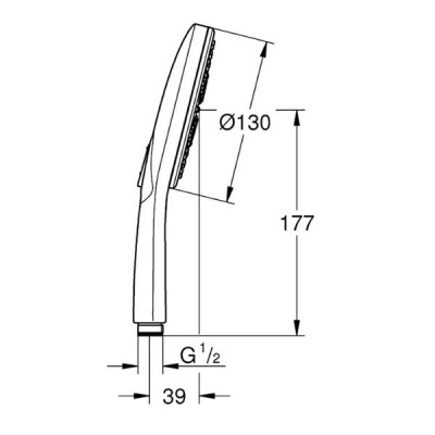 Ручний душ Grohe Rainshower SmartActive 130 26574000 хром