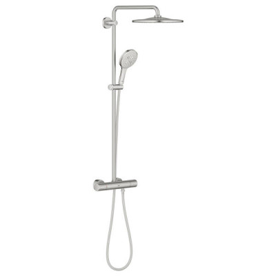 Душова система Grohe Rainshower SmartActive 26836DC0 з термостатом, суперсталь