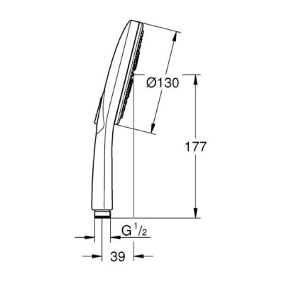 Ручний душ Grohe Rainshower SmartActive 130 26544000 хром Ручний душ Grohe Rainshower SmartActive 130 26544000 хром