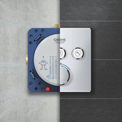 Душова система прихованого монтажу Grohe Grohtherm SmartControl UA26415SC2 з термостатом та виливом Душова система прихованого монтажу Grohe Grohtherm SmartControl UA26415SC2 з термостатом та виливом