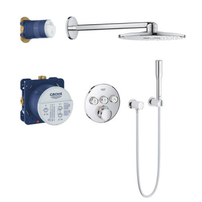 Душова система прихованого монтажу Grohe Grohtherm SmartControl 34705000 з термостатом, хром