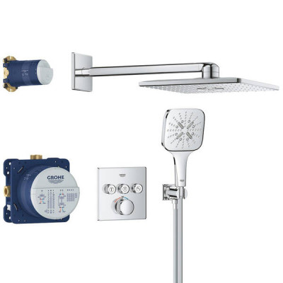 Душова система прихованого монтажу на 3 виходи з термостатом Grohe Grohtherm SmartControl 34864000