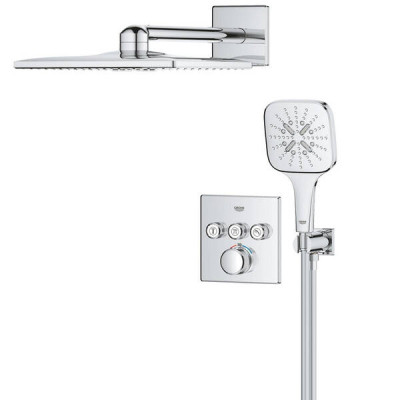 Душова система прихованого монтажу на 3 виходи з термостатом Grohe Grohtherm SmartControl 34864000 Душова система прихованого монтажу на 3 виходи з термостатом Grohe Grohtherm SmartControl 34864000