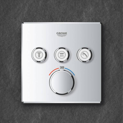 Душова система прихованого монтажу з термостатом Grohe Grohtherm SmartControl UA26415SC6 на 3 споживачі Душова система прихованого монтажу з термостатом Grohe Grohtherm SmartControl UA26415SC6 на 3 споживачі
