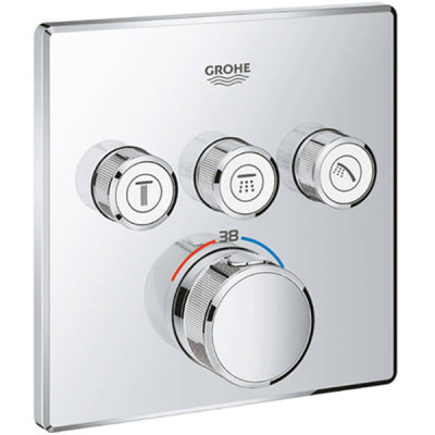 Душова система прихованого монтажу з термостатом Grohe Grohtherm SmartControl UA26415SC6 на 3 споживачі Душова система прихованого монтажу з термостатом Grohe Grohtherm SmartControl UA26415SC6 на 3 споживачі