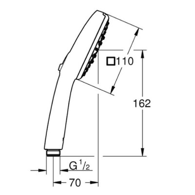 Ручний душ Grohe Tempesta Cube 110 27574003 3 режими струменю Ручний душ Grohe Tempesta Cube 110 27574003 3 режими струменю