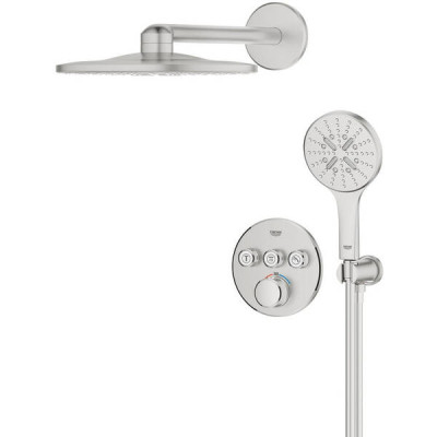 Душова система прихованого монтажу Grohe Grohtherm SmartControl 34863DC0 з термостатом на 3 виходи, суперсталь Душова система прихованого монтажу Grohe Grohtherm SmartControl 34863DC0 з термостатом на 3 виходи, суперсталь