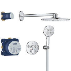 Душова система прихованого монтажу на 3 виходи з термостатом Grohe Grohtherm SmartControl 34863000