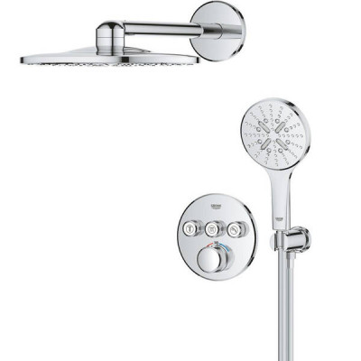 Душова система прихованого монтажу на 3 виходи з термостатом Grohe Grohtherm SmartControl 34863000 Душова система прихованого монтажу на 3 виходи з термостатом Grohe Grohtherm SmartControl 34863000