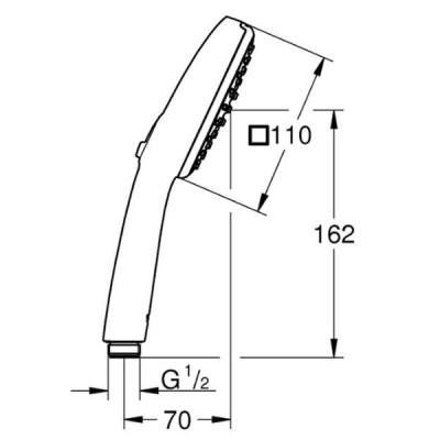 Ручний душ Grohe Tempesta Cube 110 26746003 2 режими струменю Ручний душ Grohe Tempesta Cube 110 26746003 2 режими струменю