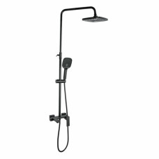 Душова система універсальна Qtap Gemini на три споживача (з виливом) QTGEM111BLM45686 Black Matt