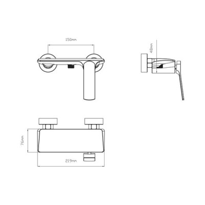 Змішувач для душу Qtap Slavonice QTSLA266BLM45908 Black Matt Змішувач для душу Qtap Slavonice QTSLA266BLM45908 Black Matt